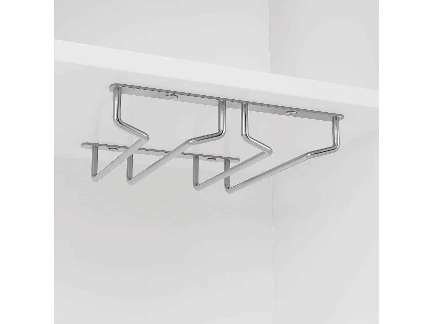 Credenza da cucina con 4 ante, 2 cassetti e portabottiglie - Legno MDF - Nero