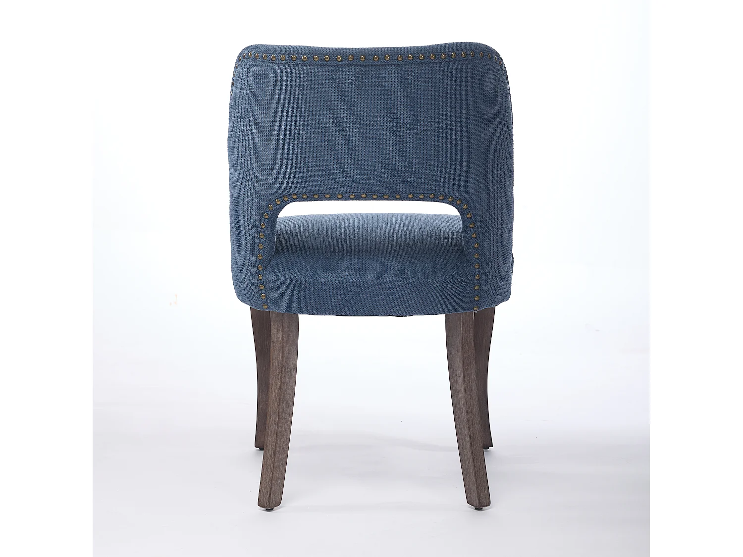 Set van 2 stoffen en houten stoelen - Hol ontwerp - Blauw