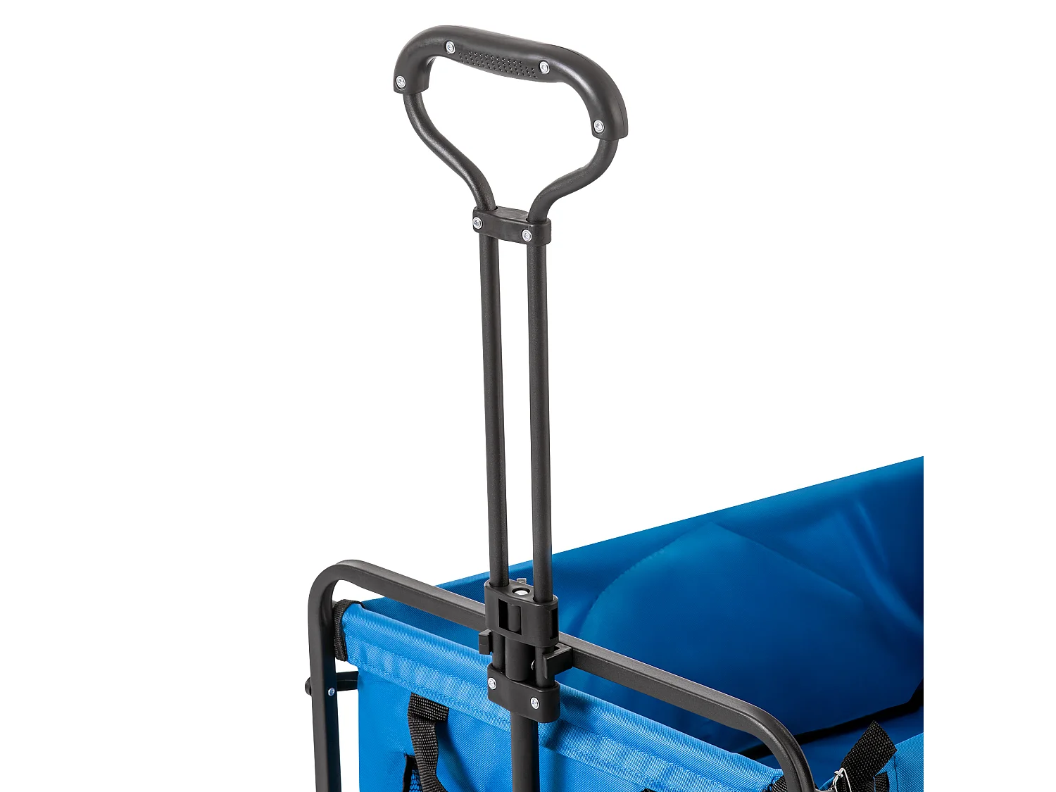 96L All-Terrain Opvouwbare Trolley - 360° Rubberen Wielen en Telescopische Handgreep - Blauw