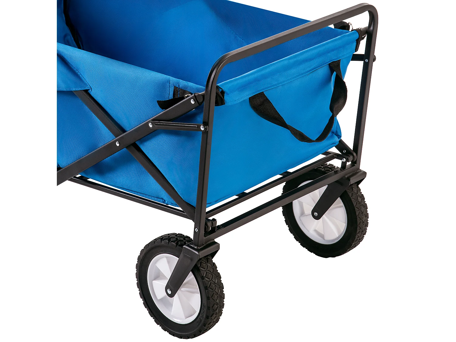 96L All-Terrain Opvouwbare Trolley - 360° Rubberen Wielen en Telescopische Handgreep - Blauw