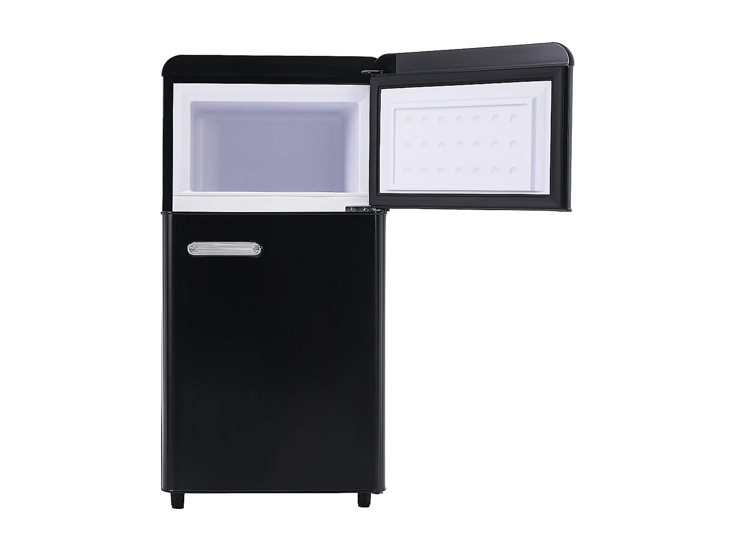 Réfrigérateur style rétro de 72 L avec LED - congélateur de 21 L -Noir