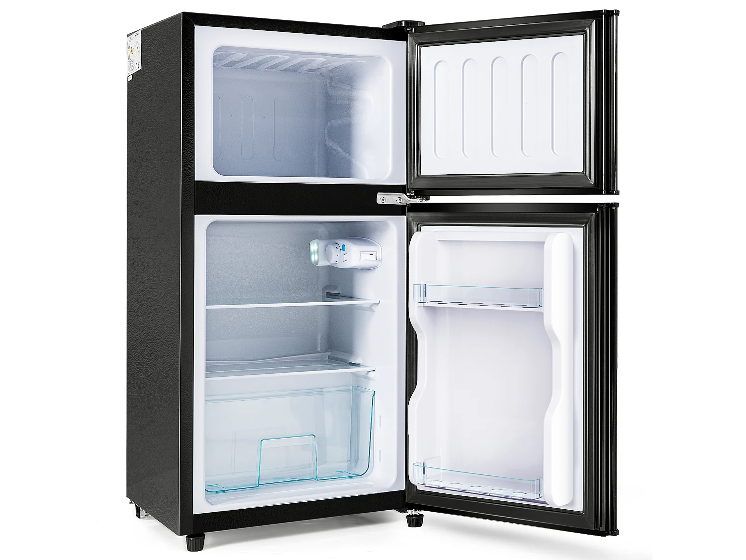 Réfrigérateur de 60 L avec congélateur 22 L et 2 portes ,LED - Noir