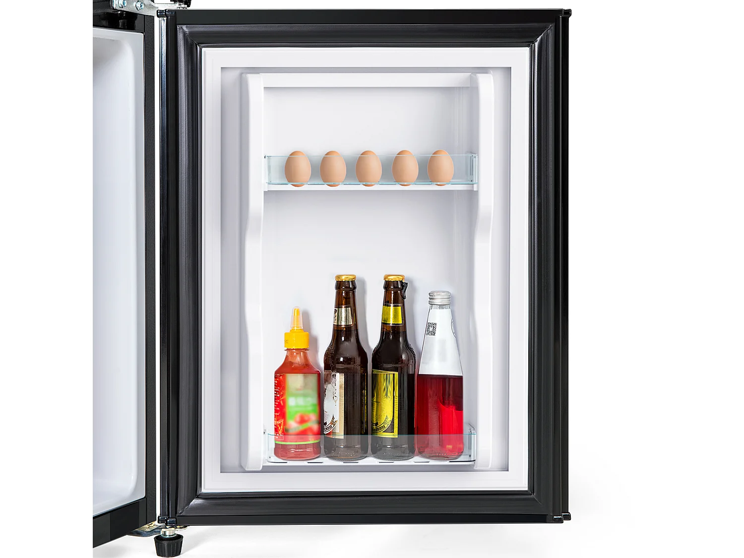 Réfrigérateur de 60 L avec congélateur 22 L et 2 portes ,LED - Noir