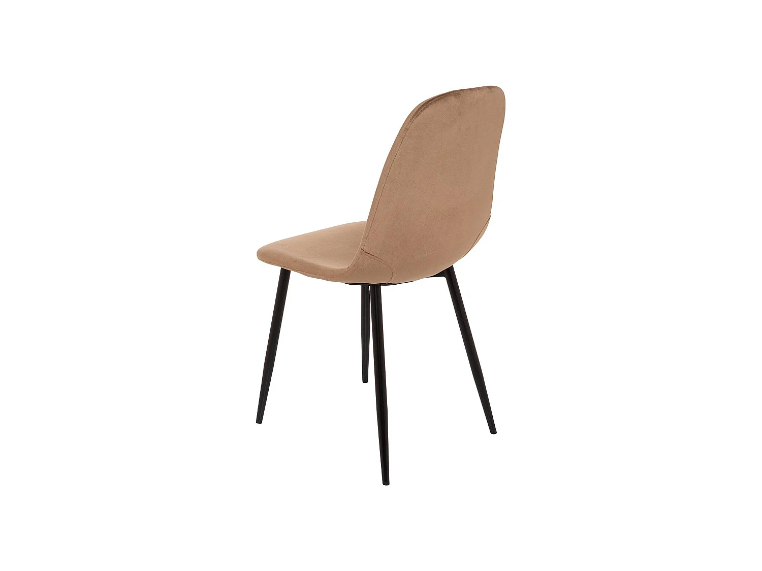 Set van 2 Dacampor stoelen, Fluweel beklede fauteuil, Gestoffeerde eetkamerstoel, Vergaderzitting, 45x56h87 cm, Zand