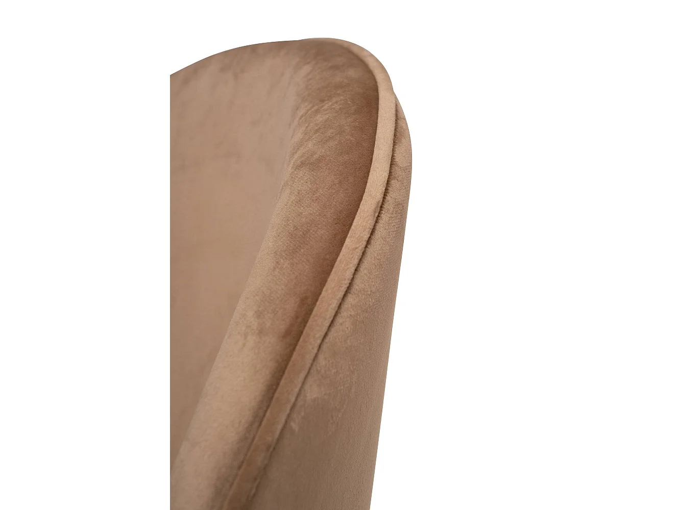 Ensemble de 2 chaises Dabruzzes, Fauteuil recouvert de velours, Chaise de salle à manger rembourrée, Siège de réunion, 51x54h82 cm, Sable