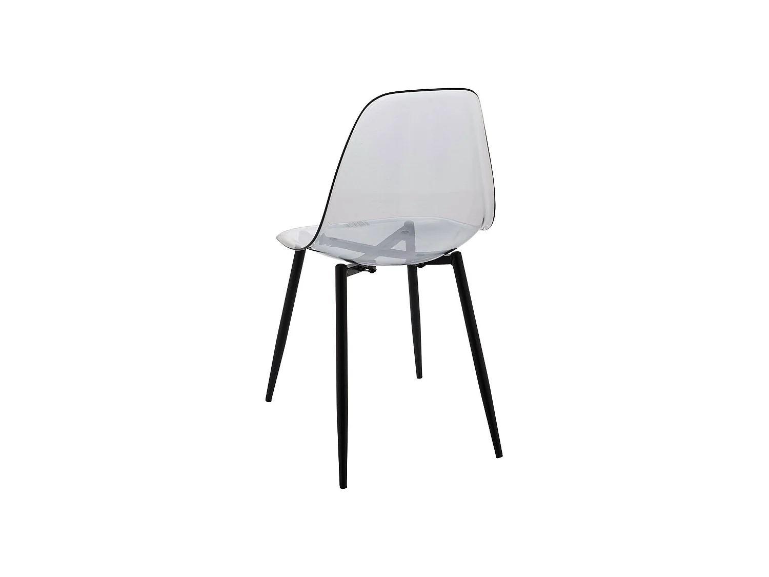 Ensemble de 6 chaises Dabdalhad, fauteuil PET, Chaise de salle à manger ergonomique, Siège de réunion, 53x46h81 cm, Fumée