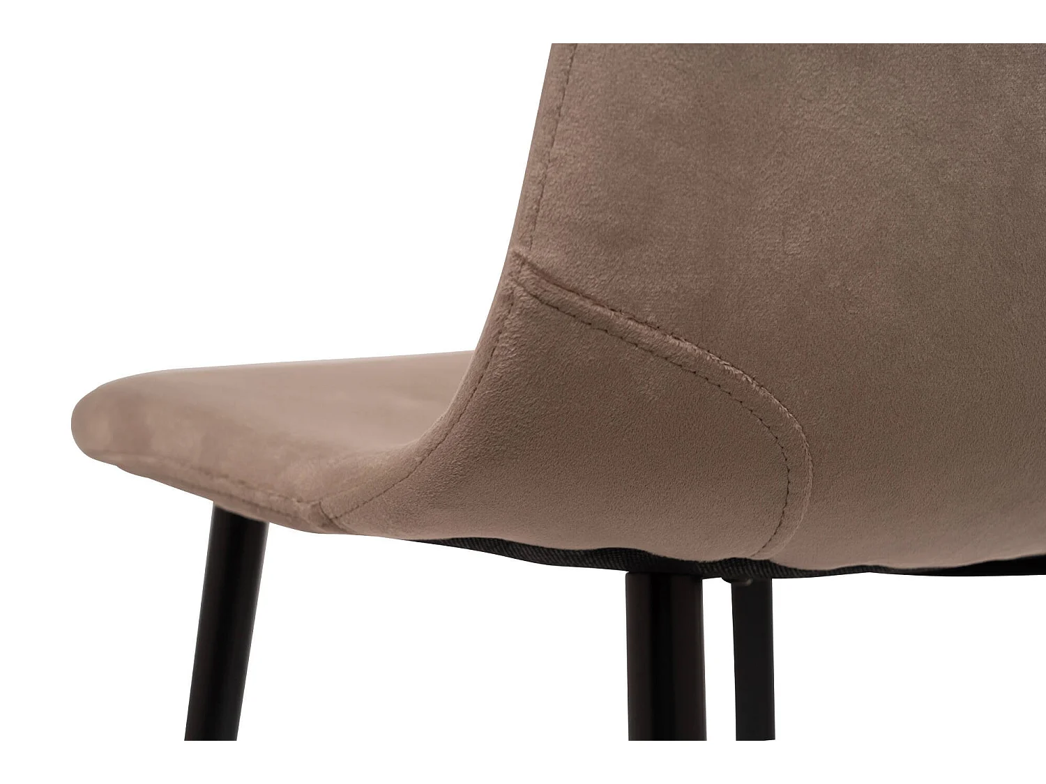 Ensemble de 2 chaises Dacampor, Fauteuil recouvert de velours, Chaise de salle à manger rembourrée, Siège de réunion, 45x56h87 cm, Gris