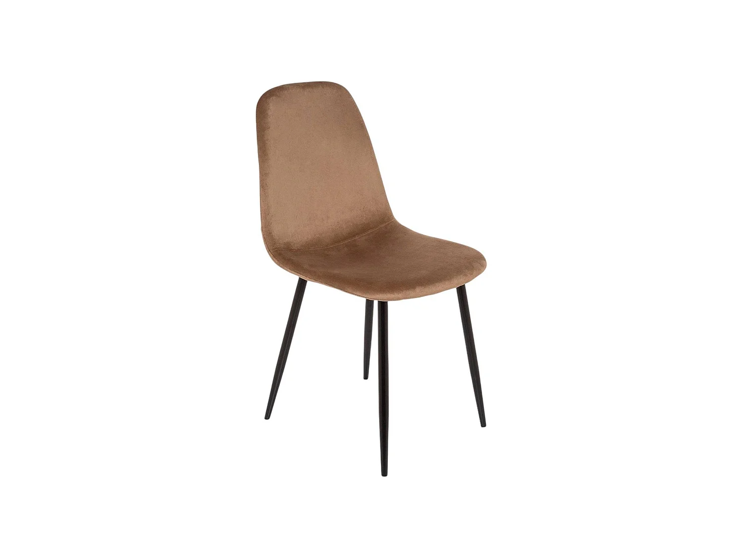 Ensemble de 6 chaises Dacampor, Fauteuil recouvert de velours, Chaise de salle à manger rembourrée, Siège de réunion, 45x56h87 cm, Sable
