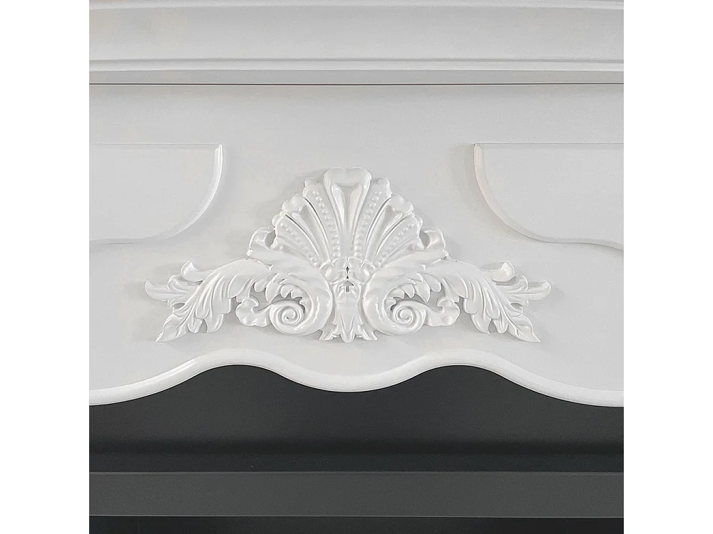 Cheminée bioéthanol Aquileia, Capacité 1,8 L Made in Italy, 39x123x100h cm Blanc