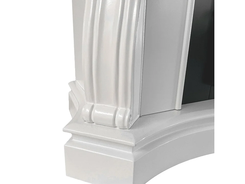 Cheminée bioéthanol Aquileia, Capacité 1,8 L Made in Italy, 39x123x100h cm Blanc