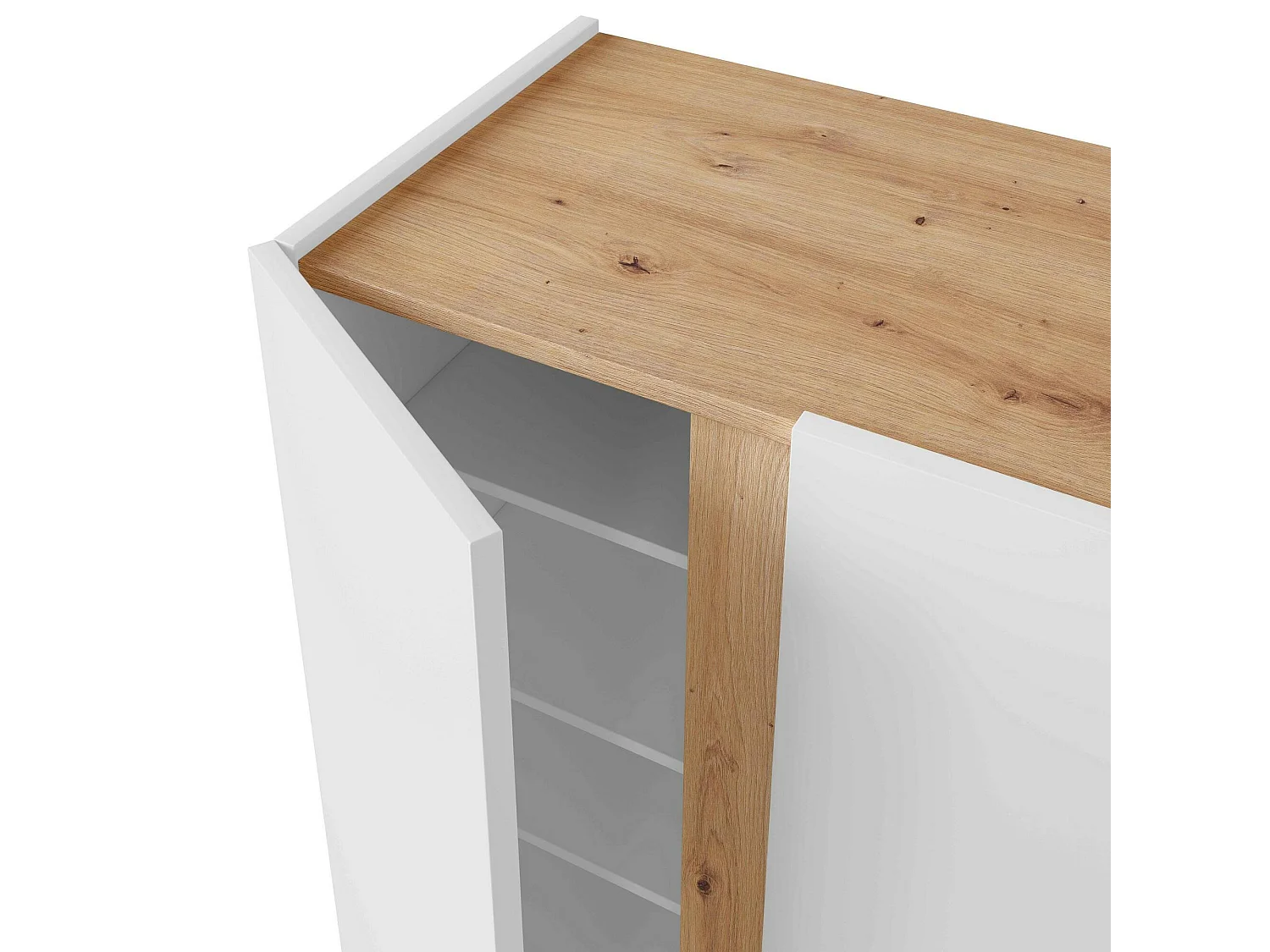 Schuhschrank Gotto, 6 Böden, 35x56,5x102h cm Weiß, Schuhregal