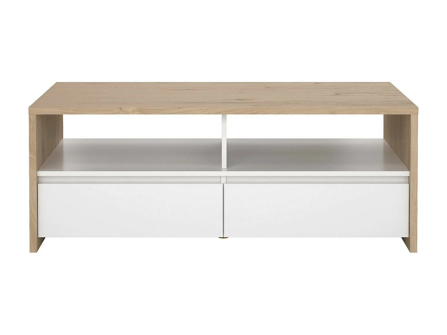 Tavolino da Salotto Shote, 2 Cassetti, 60.2x120.1x45.6h cm Bianco Lucido