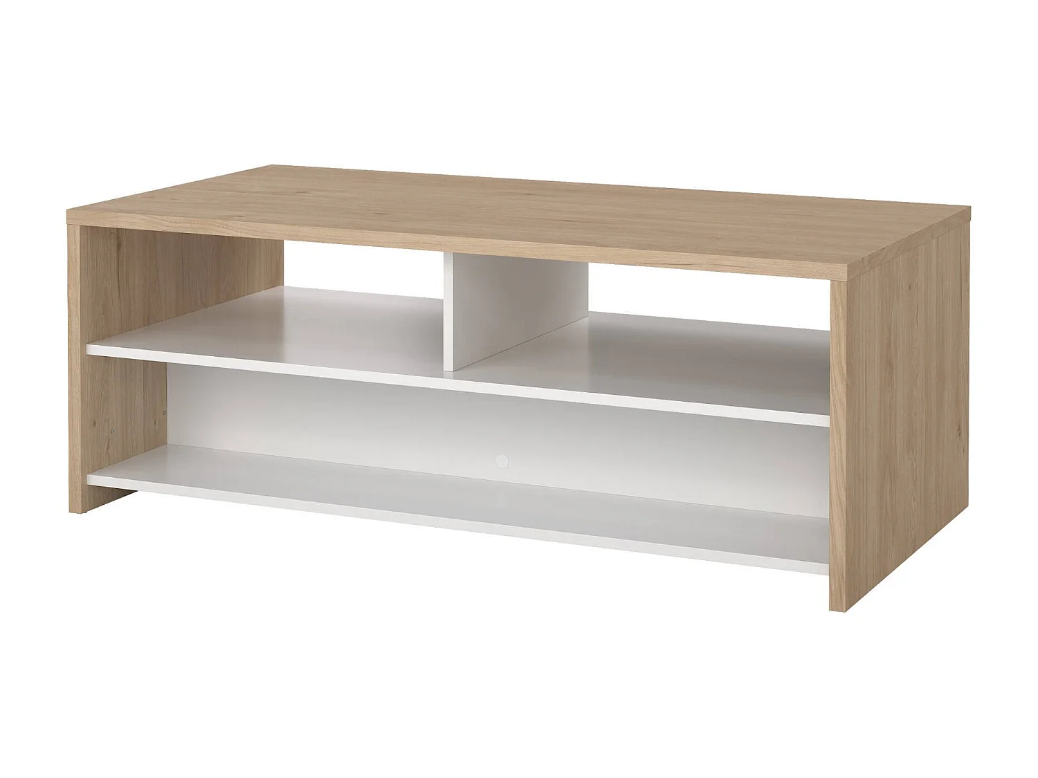 Tavolino da Salotto Shote, 2 Cassetti, 60.2x120.1x45.6h cm Bianco Lucido