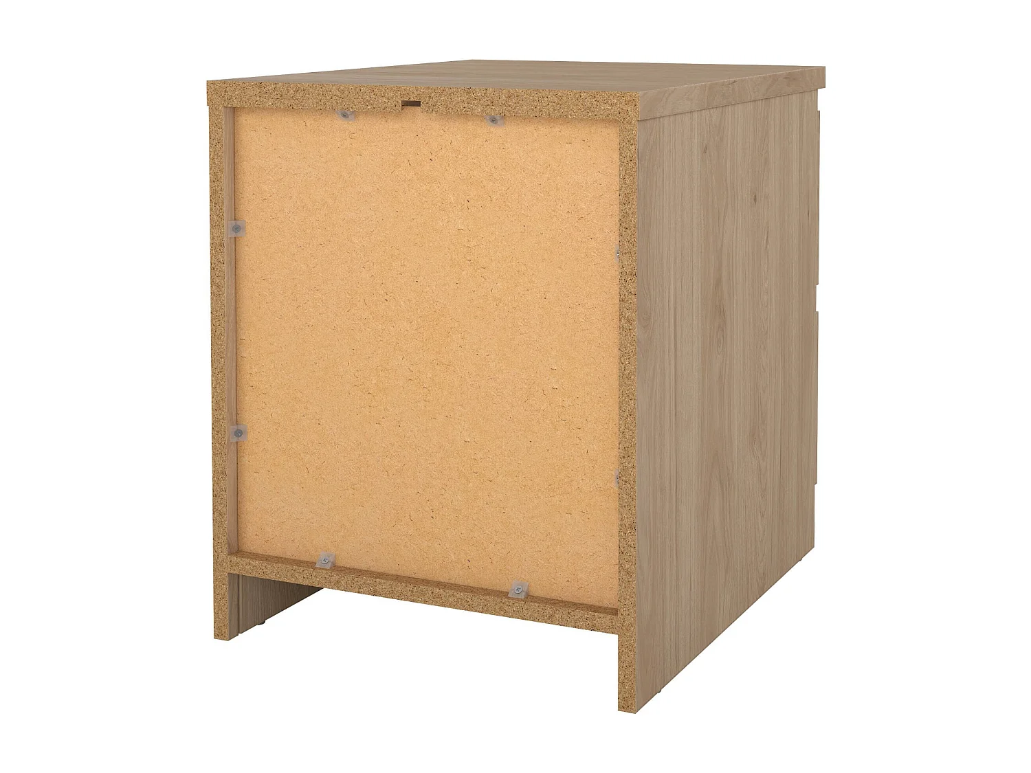 Nachttisch Daiki, Niedrige Kommode, Tisch, Multifunktionaler Nachttisch, 50x40 h50 cm, helle Eiche