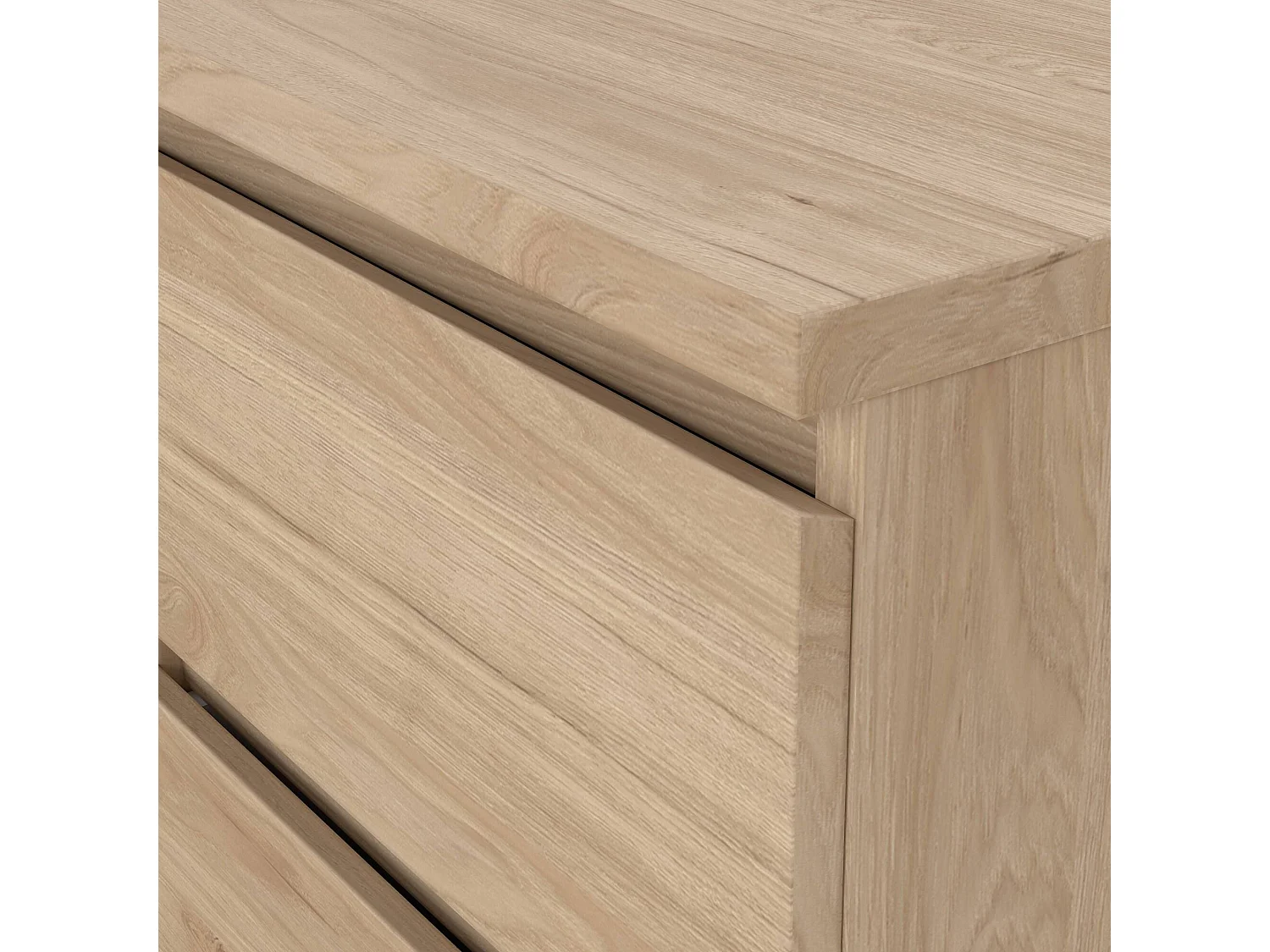 Daiki nachtkastje, Lage ladekast, Nachtkastje, Bedplank, 50x40 h50 cm, Eiken