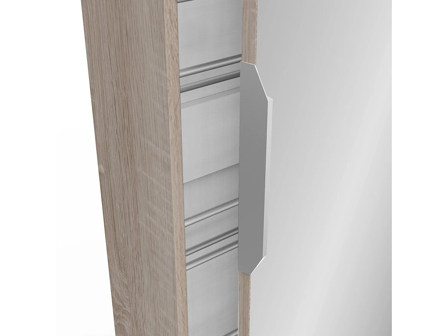 Étagère à chaussures Baucina, 12 paires, 20x50x180,5h cm Chêne brun, Meuble range-chaussures