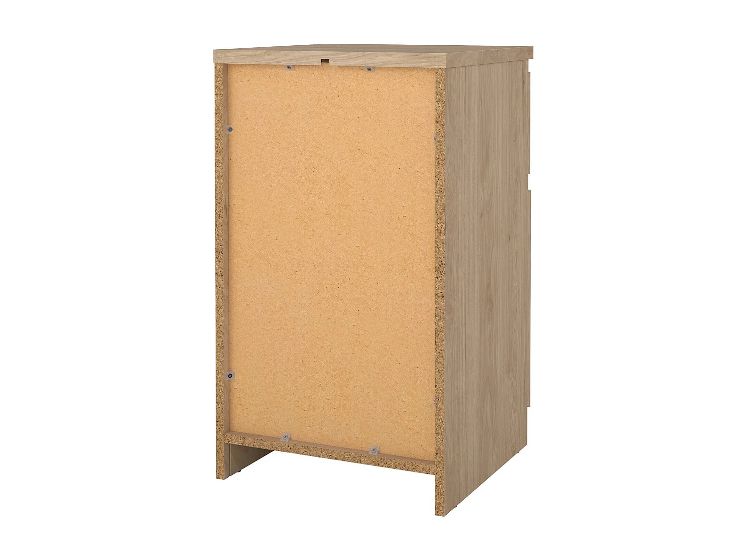 Mesa de noche Francoise, Cómoda baja, Mesilla de noche, Estante de la cama, 40x40 h70 cm, Roble