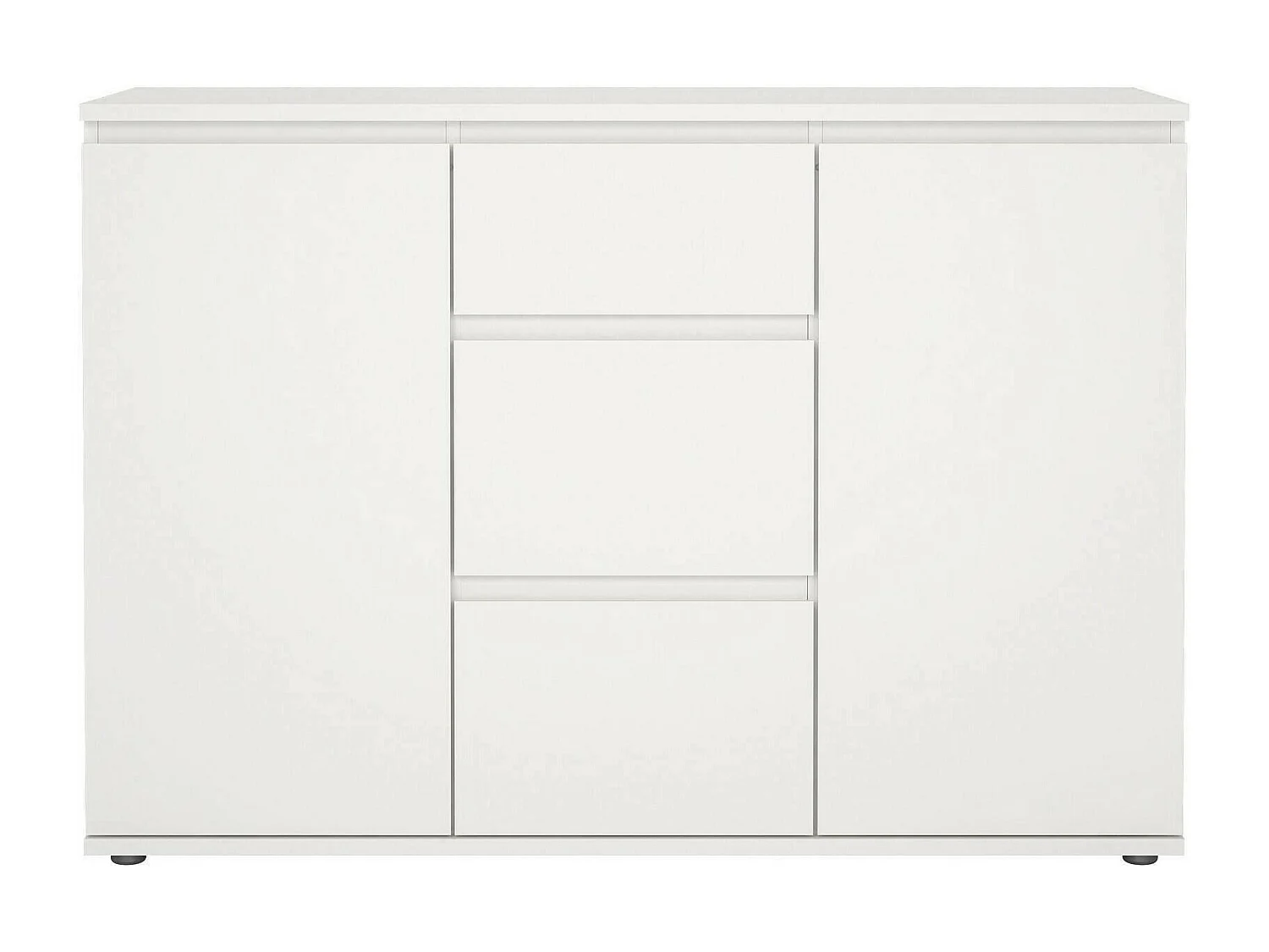 Buffet Dsaltutt, Buffet du salon, Commode de salon, Garde-manger de cuisine, 119x40 h84 cm, Blanc