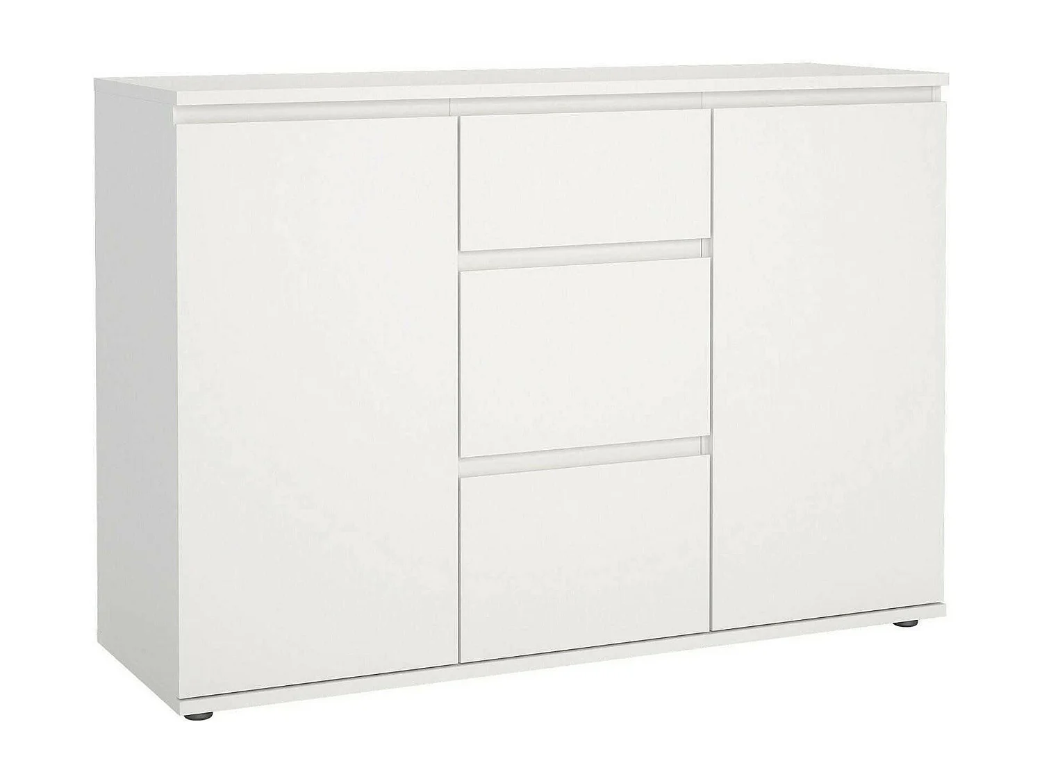 Buffet Dsaltutt, Buffet du salon, Commode de salon, Garde-manger de cuisine, 119x40 h84 cm, Blanc