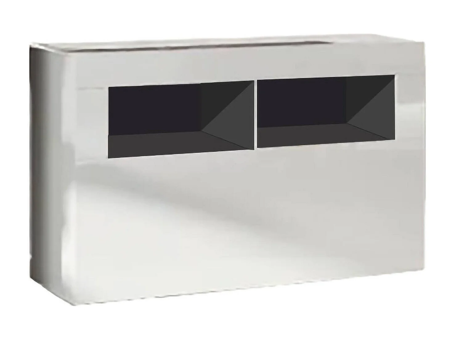 Schuhregal Bernardin, ein Regal Made in Italy, 35x91x57h cm Hochglanz Weiß, Schuhschrank