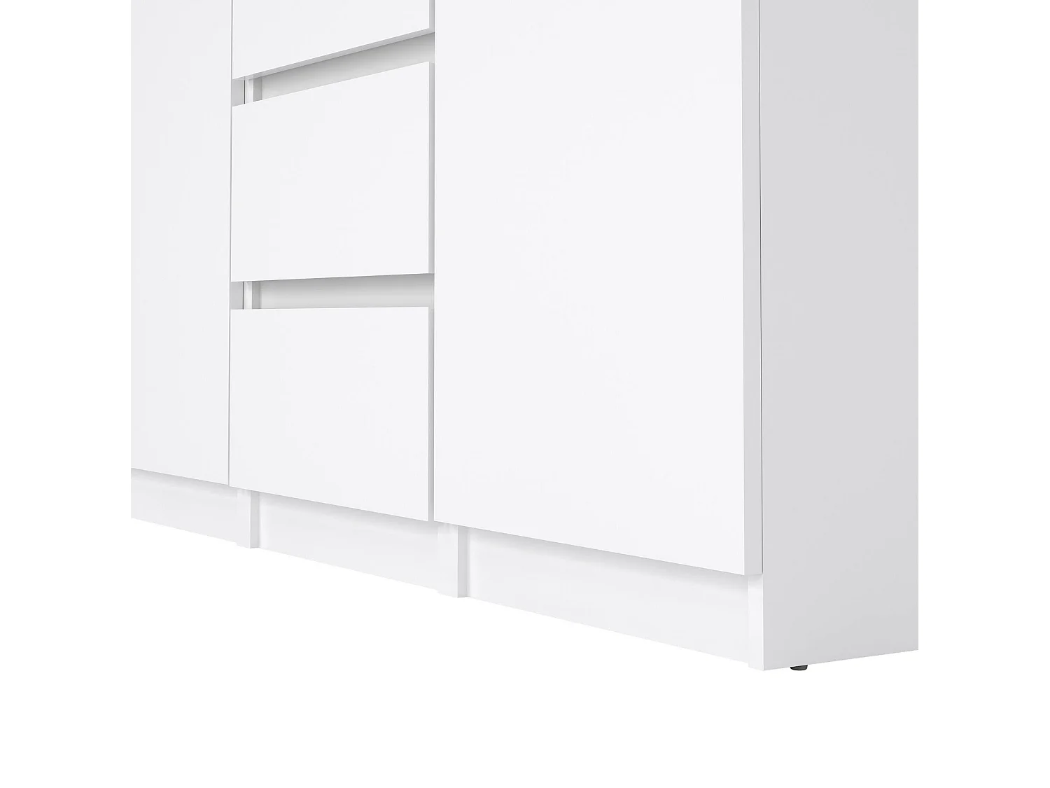Buffet Dsalmas, Buffet du salon, Commode de salon, Garde-manger de cuisine, 121x50 h91 cm, Blanc