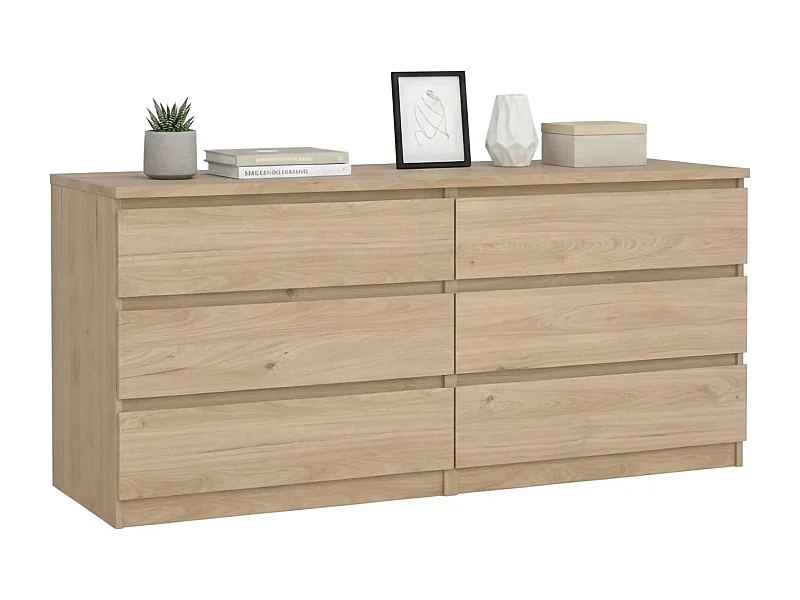 Dsaurin dressoir, Woonkamerbuffet, Woonkamerdressoir, Keukenkast, 154x50 h68 cm, Eiken