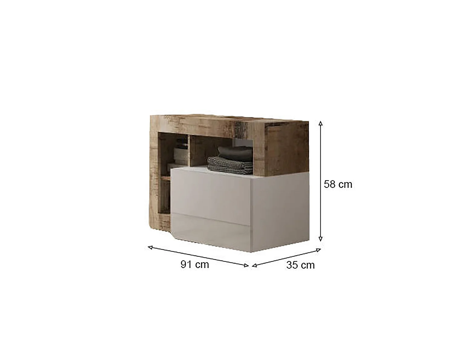 Sapateira Adonide, 3 pares, fabricada na Itália, 91x35x58h cm, branco brilhante, móvel porta-sapatos, 2 prateleiras, 1 porta