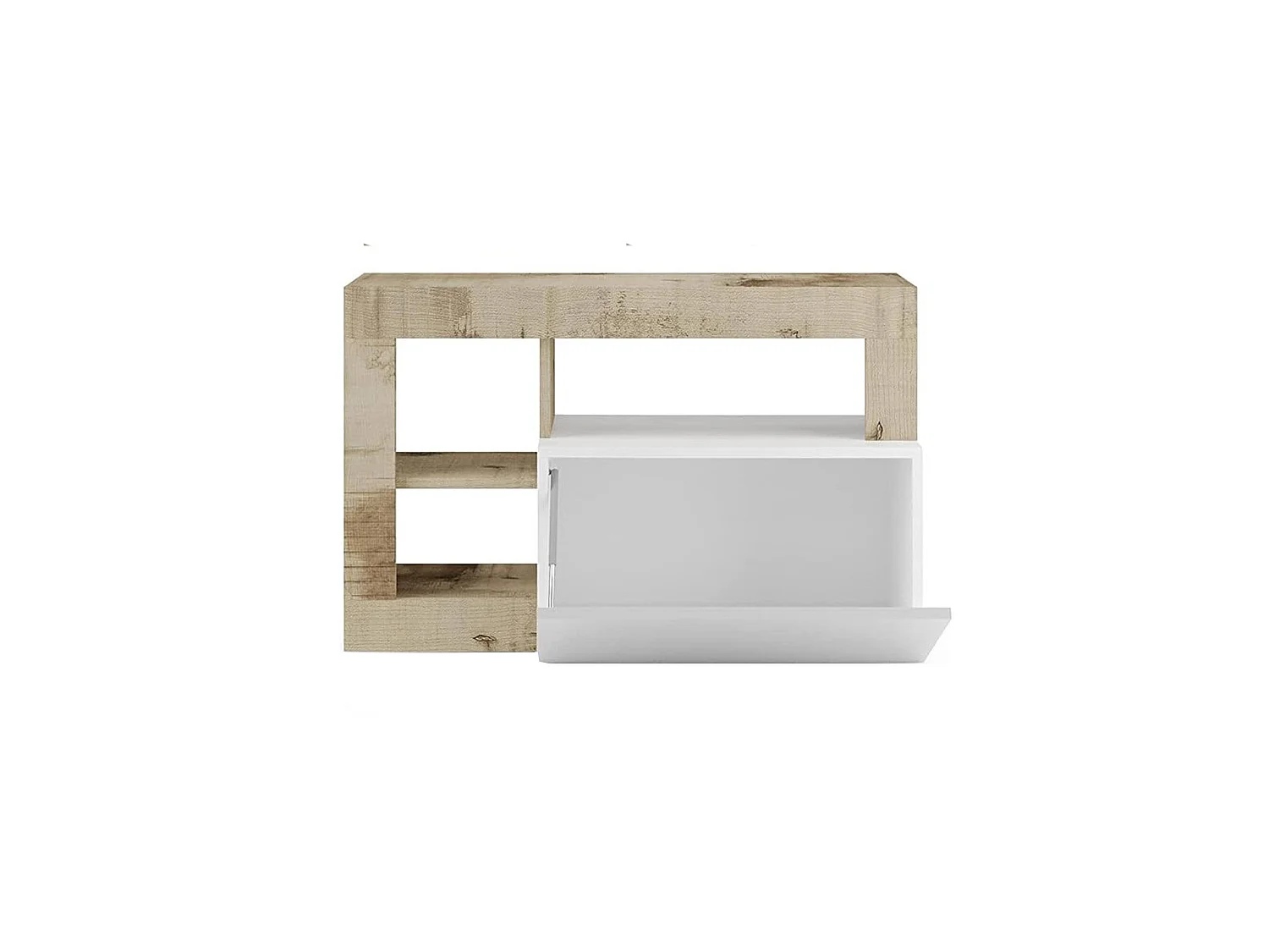Sapateira Adonide, 3 pares, fabricada na Itália, 91x35x58h cm, branco brilhante, móvel porta-sapatos, 2 prateleiras, 1 porta