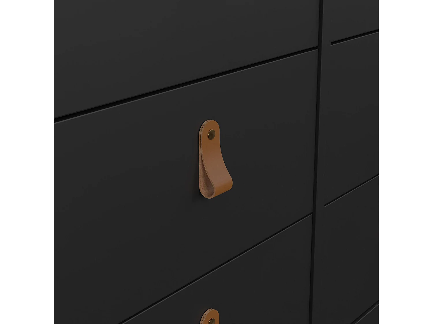Buffet Dsanton, Buffet du salon, Commode de salon, Garde-manger de cuisine, 160x38 h80 cm, Noir