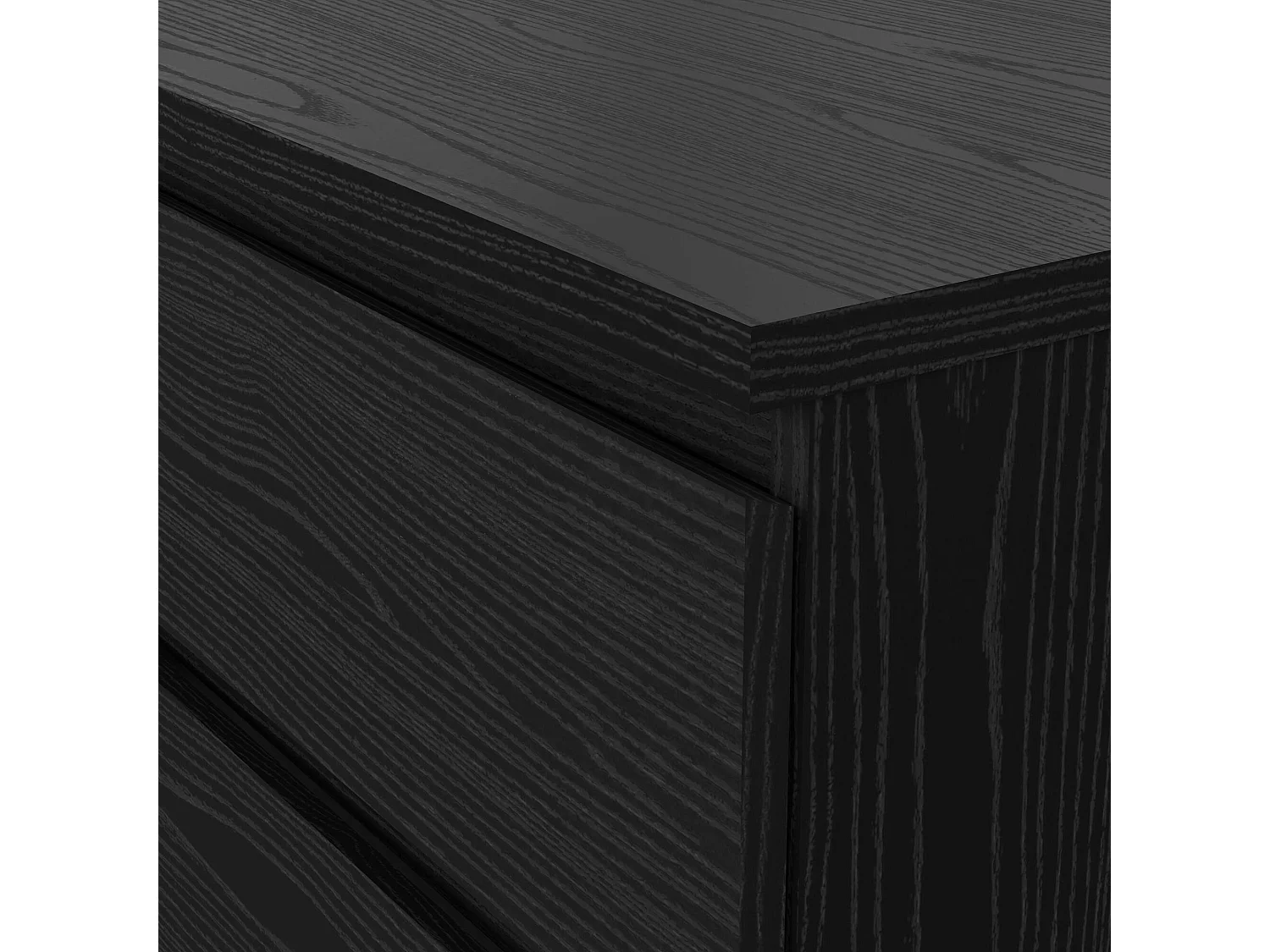 Buffet Dsaurin, Buffet du salon, Commode de salon, Garde-manger de cuisine, 154x50 h68 cm, Noir