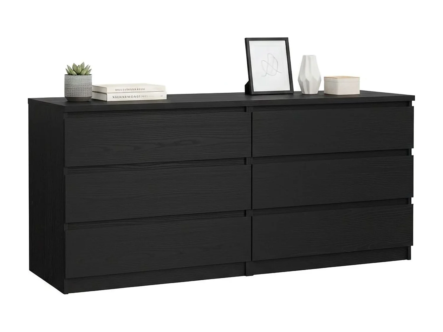 Buffet Dsaurin, Buffet du salon, Commode de salon, Garde-manger de cuisine, 154x50 h68 cm, Noir