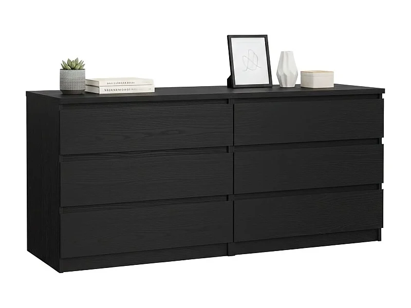 Buffet Dsaurin, Buffet du salon, Commode de salon, Garde-manger de cuisine, 154x50 h68 cm, Noir