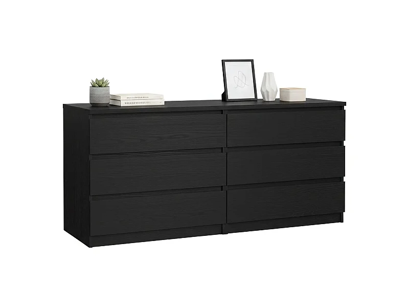 Buffet Daurin, Buffet du alon, Commode de alon, Garde-manger de cuiine, 154x50 h68 cm, Noir