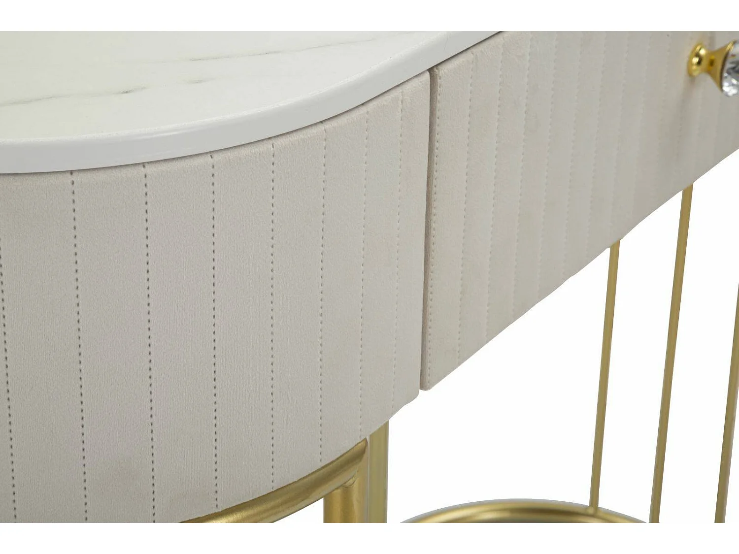 Consola Abstraktes, Mesa multiusos, Armário de apoio, Mesa de corredor, 100x40 h75 cm, Creme e Branco