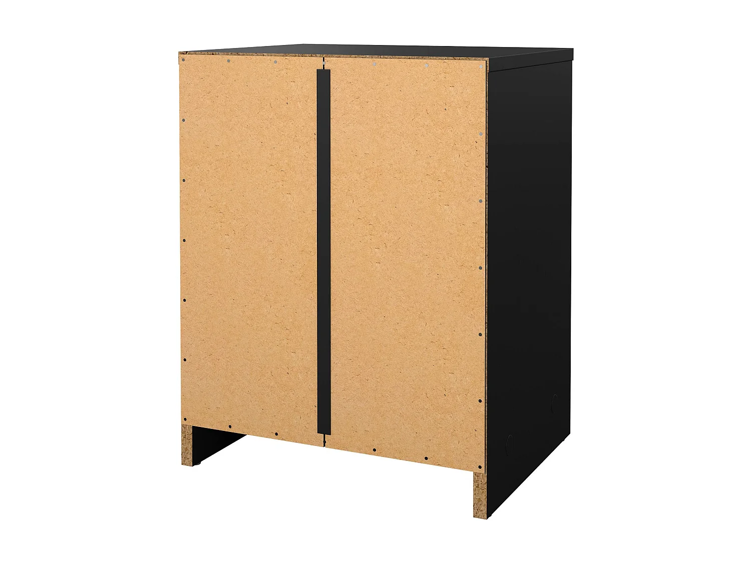 Comodino Kastri, un Cassetto, 30.1x37.9x48.4h cm Nero