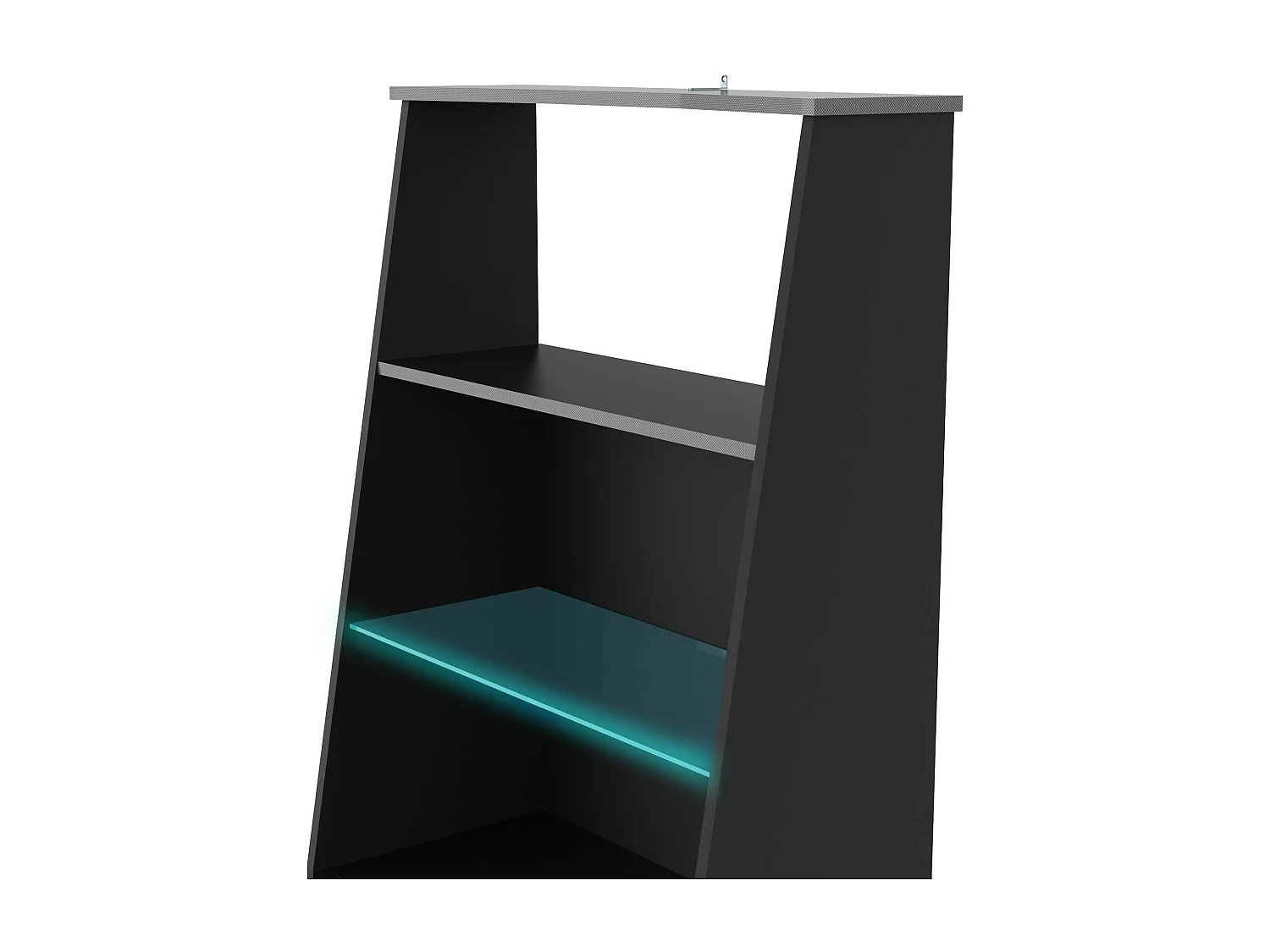 Bibliothèque Dbenite, Etagère de jeu, Porte-livre mobile, Librairie, 72x34 h185 cm, Noir