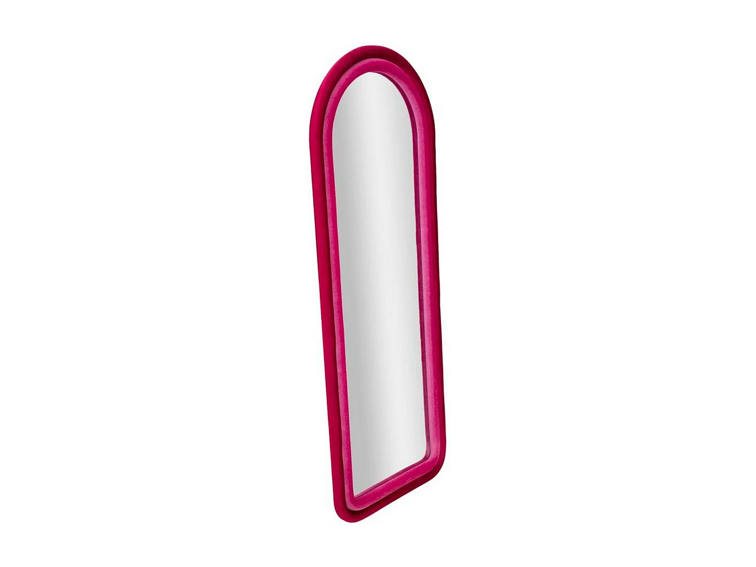 Miroir Segal, Verre miroité, Objet d'ameublement mural, Décoration avec miroir, 60x4 h160 cm, Fuchsia