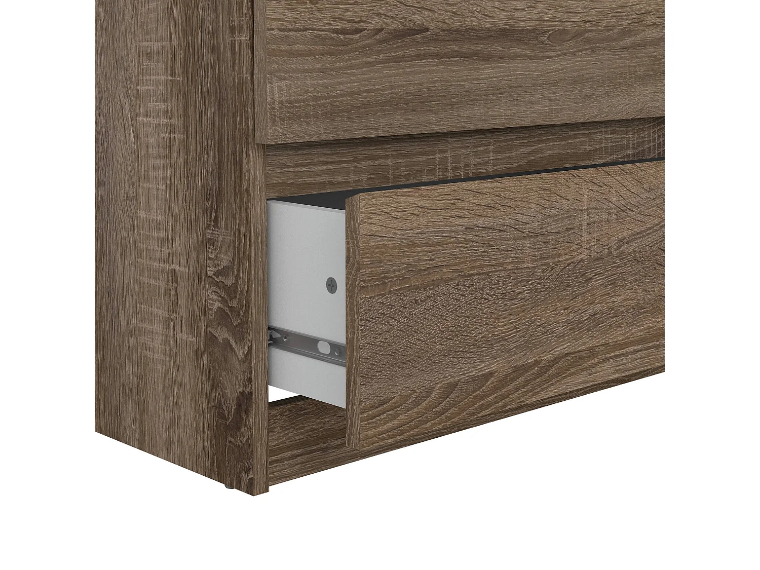 Dsaurin dressoir, Woonkamerbuffet, Woonkamerdressoir, Keukenkast, 154x50 h68 cm, Eiken
