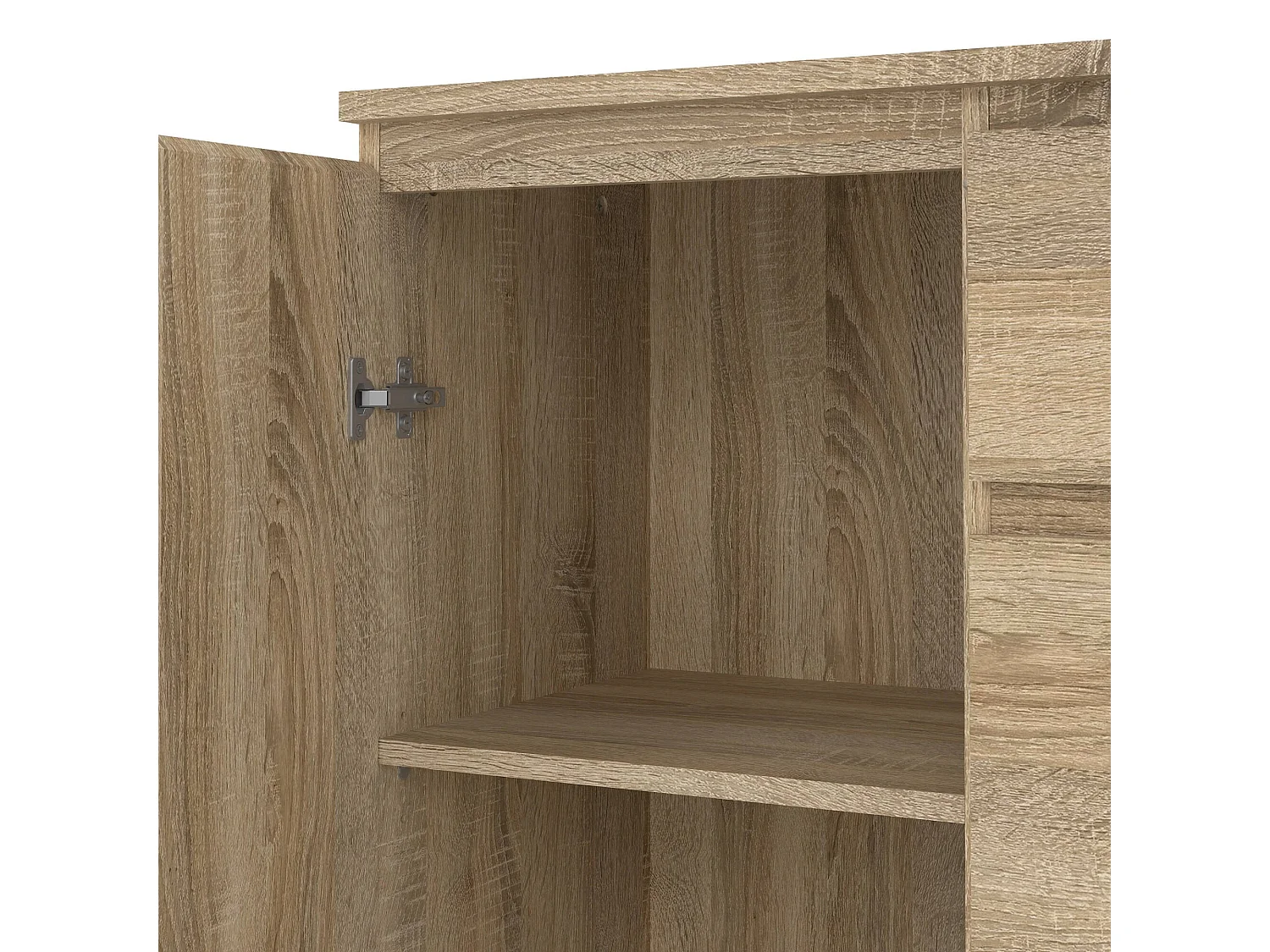 Buffet Dsaltutt, Buffet du salon, Commode de salon, Garde-manger de cuisine, 119x40 h84 cm, Chêne