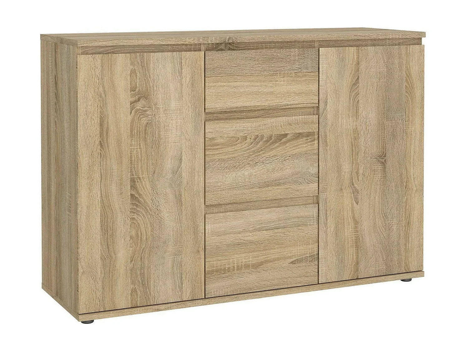 Buffet Dsaltutt, Buffet du salon, Commode de salon, Garde-manger de cuisine, 119x40 h84 cm, Chêne