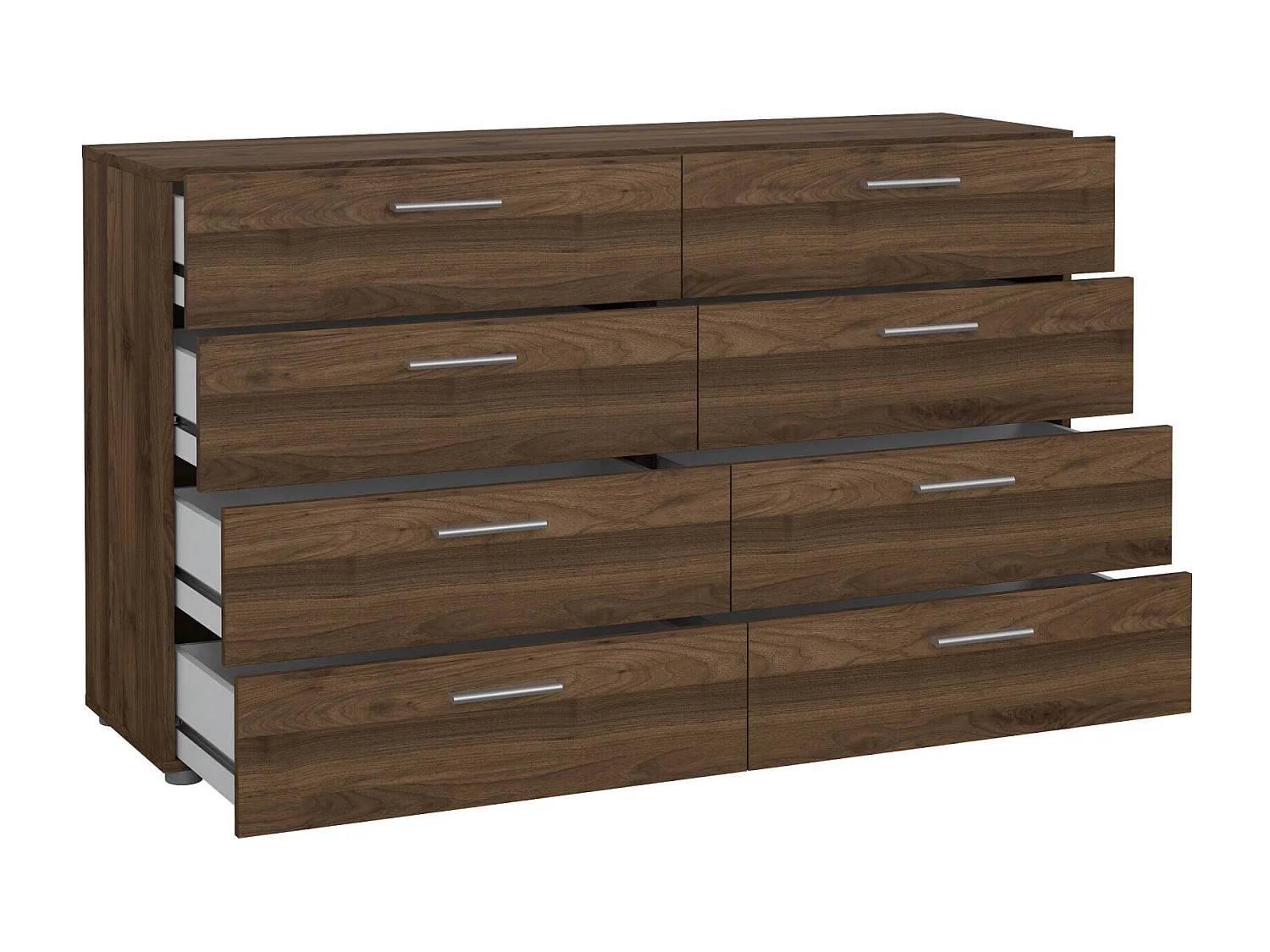 Dsattol dressoir, Woonkamerbuffet, Woonkamerdressoir, Keukenkast, 140x40 h82 cm, Walnoot