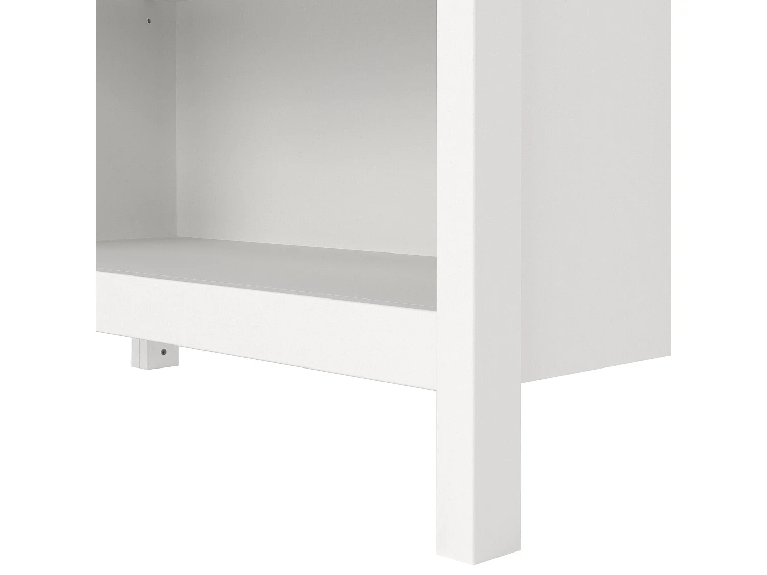 Bibliothèque Dtamez, Etagère de bureau, Porte-livre mobile, Librairie, 78x33 h199 cm, Blanc