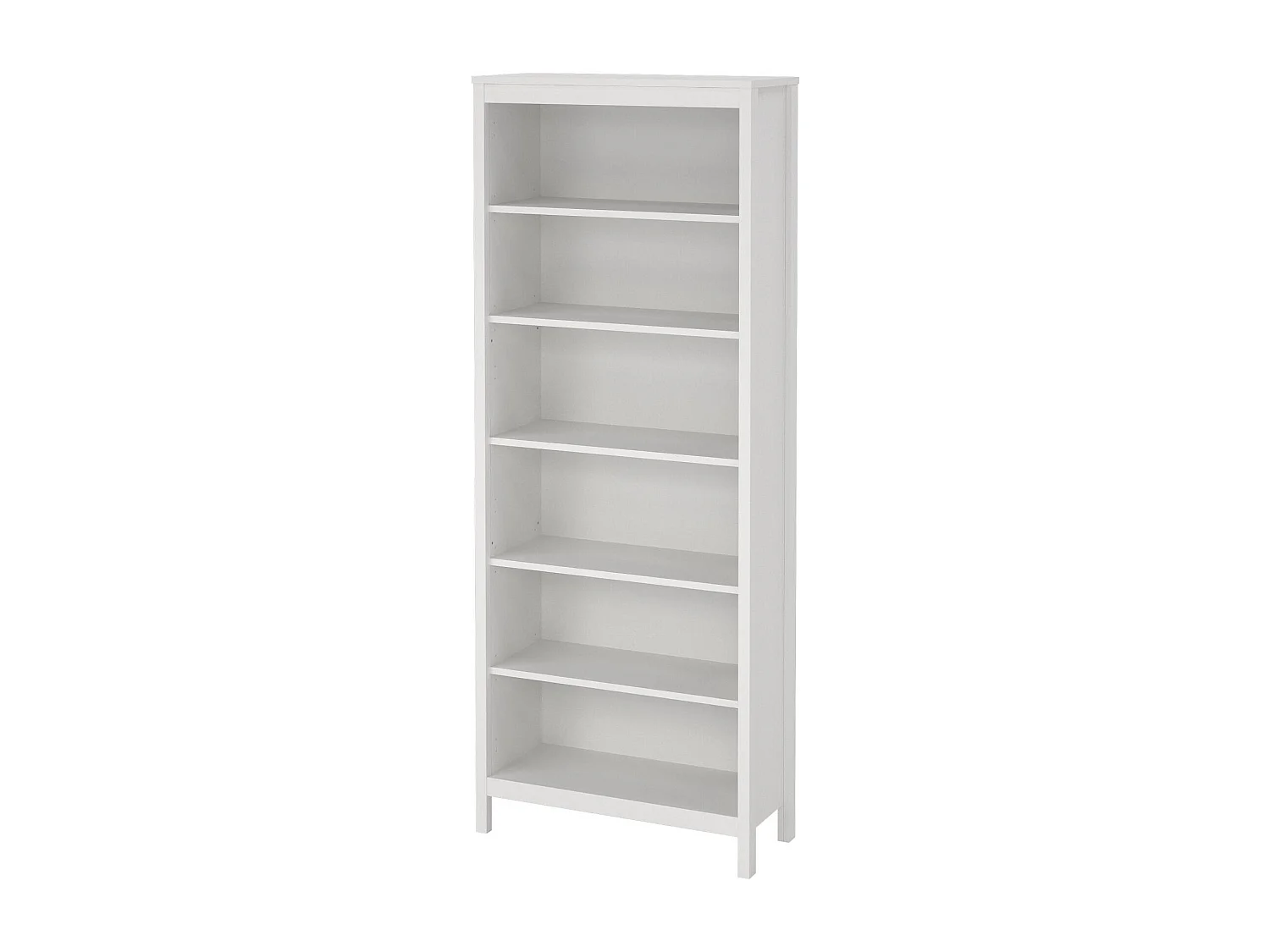 Bibliothèque Dtamez, Etagère de bureau, Porte-livre mobile, Librairie, 78x33 h199 cm, Blanc