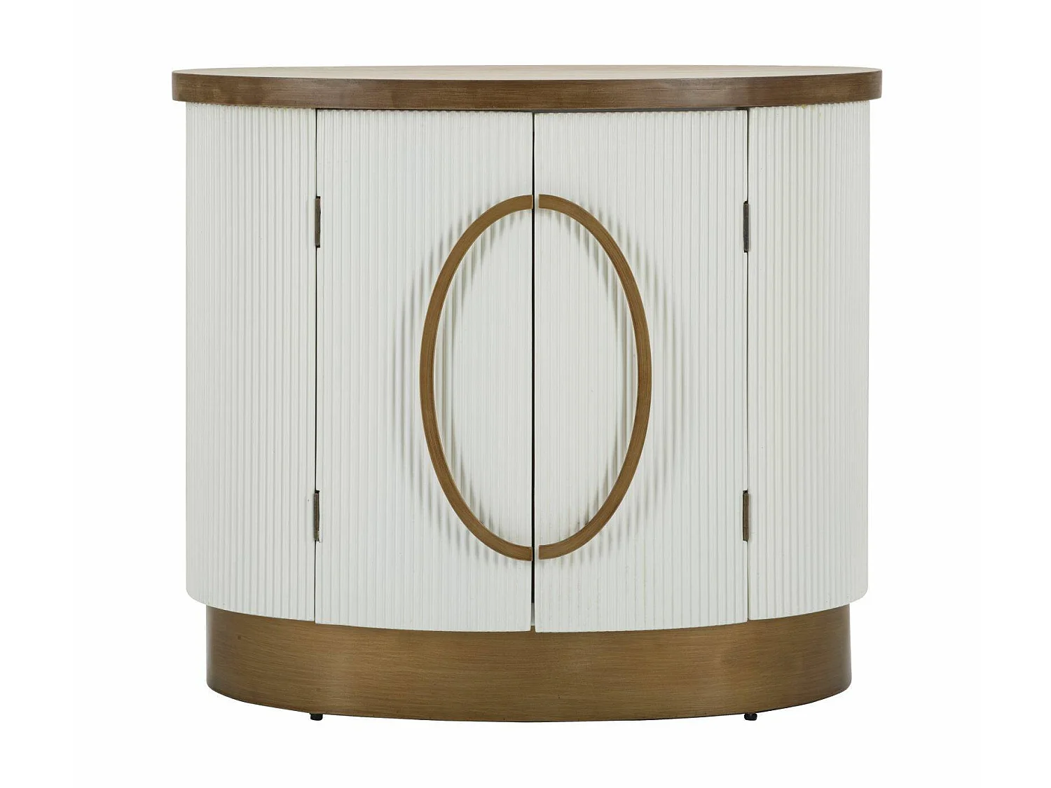 Kolinsky dressoir, Woonkamerbuffet, Woonkamerdressoir, Keukenkast, 79x48 h67 cm, Wit en Bruin