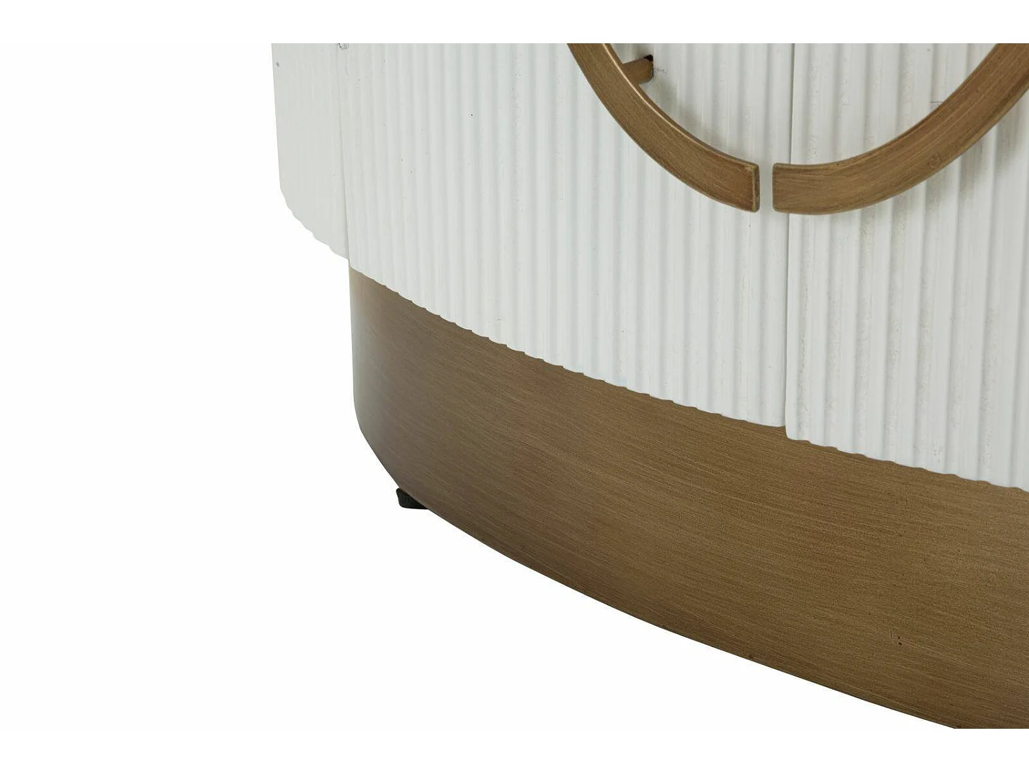 Aparador Kolinsky, Bufé de salón, Aparador de salón, Despensa de cocina, 79x48 h67 cm, Blanco y Marrón