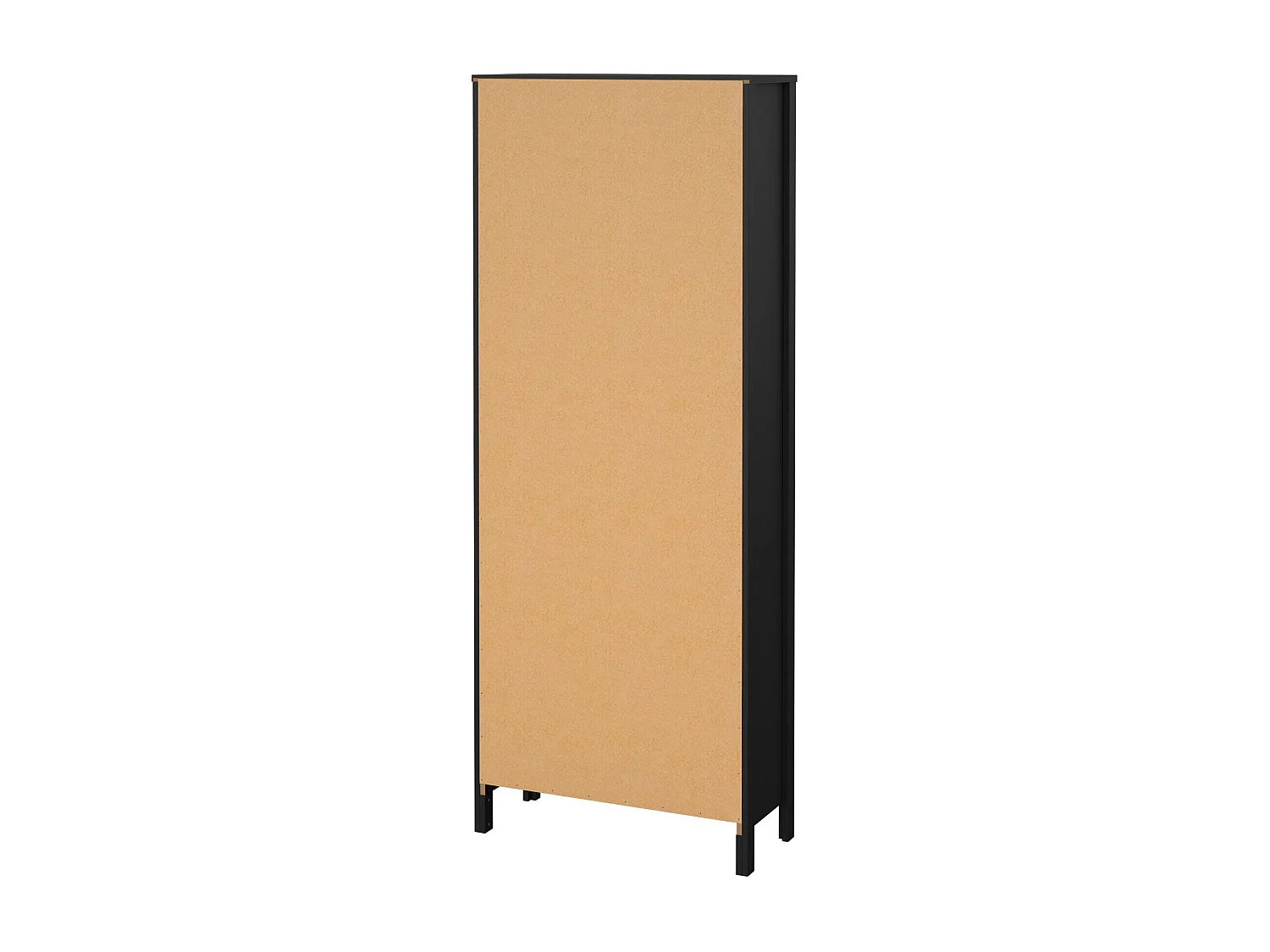 Dvecch vitrinekast, Vitrinekast, Multifunctionele vitrinekast, Woonkamerdressoir, 78x33 h199 cm, Zwart