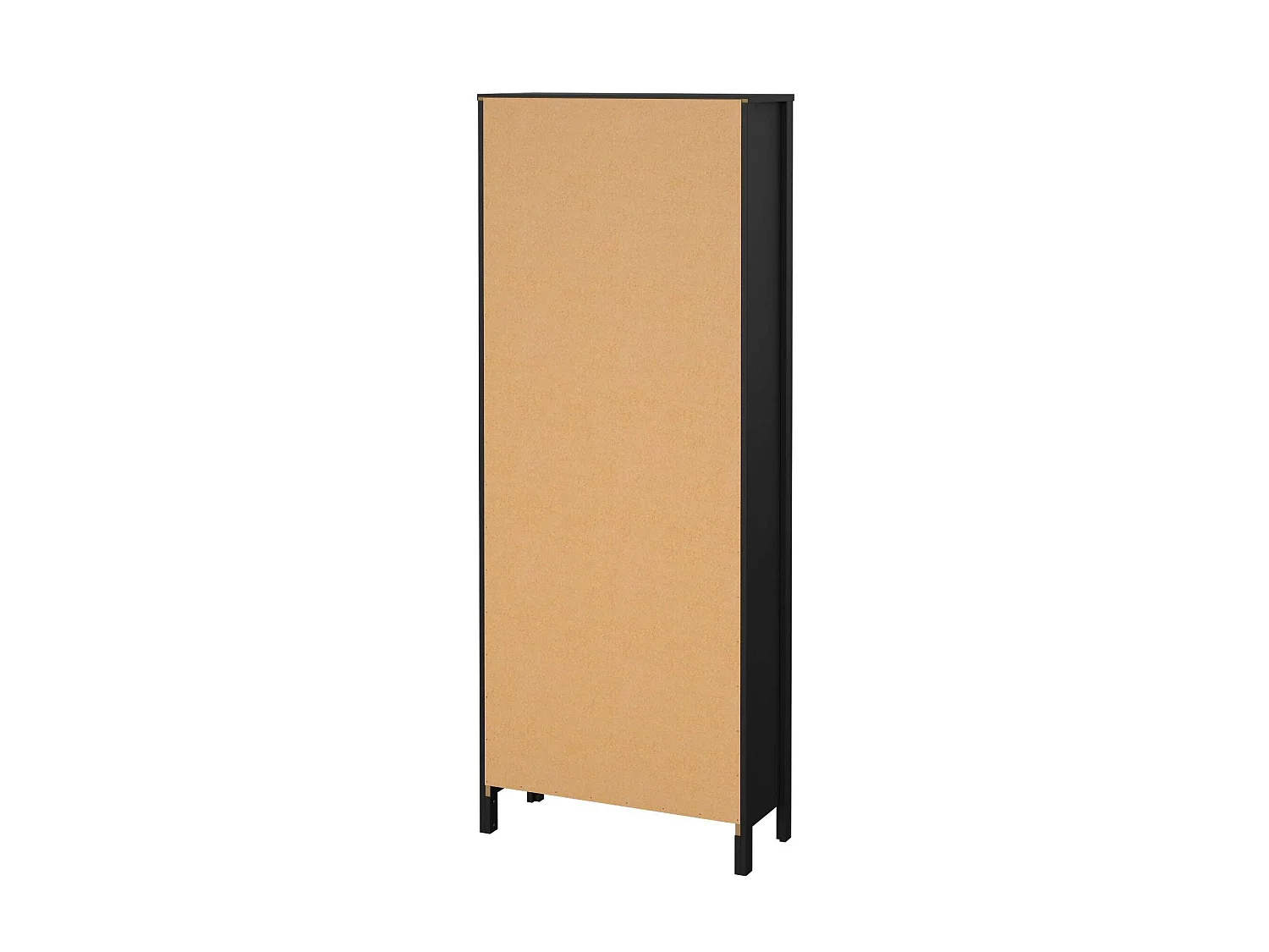 Vitrine Dvecch, Buffet d'exposition, Vitrine polyvalente, Buffet de salon, 78x33 h199 cm, Noir