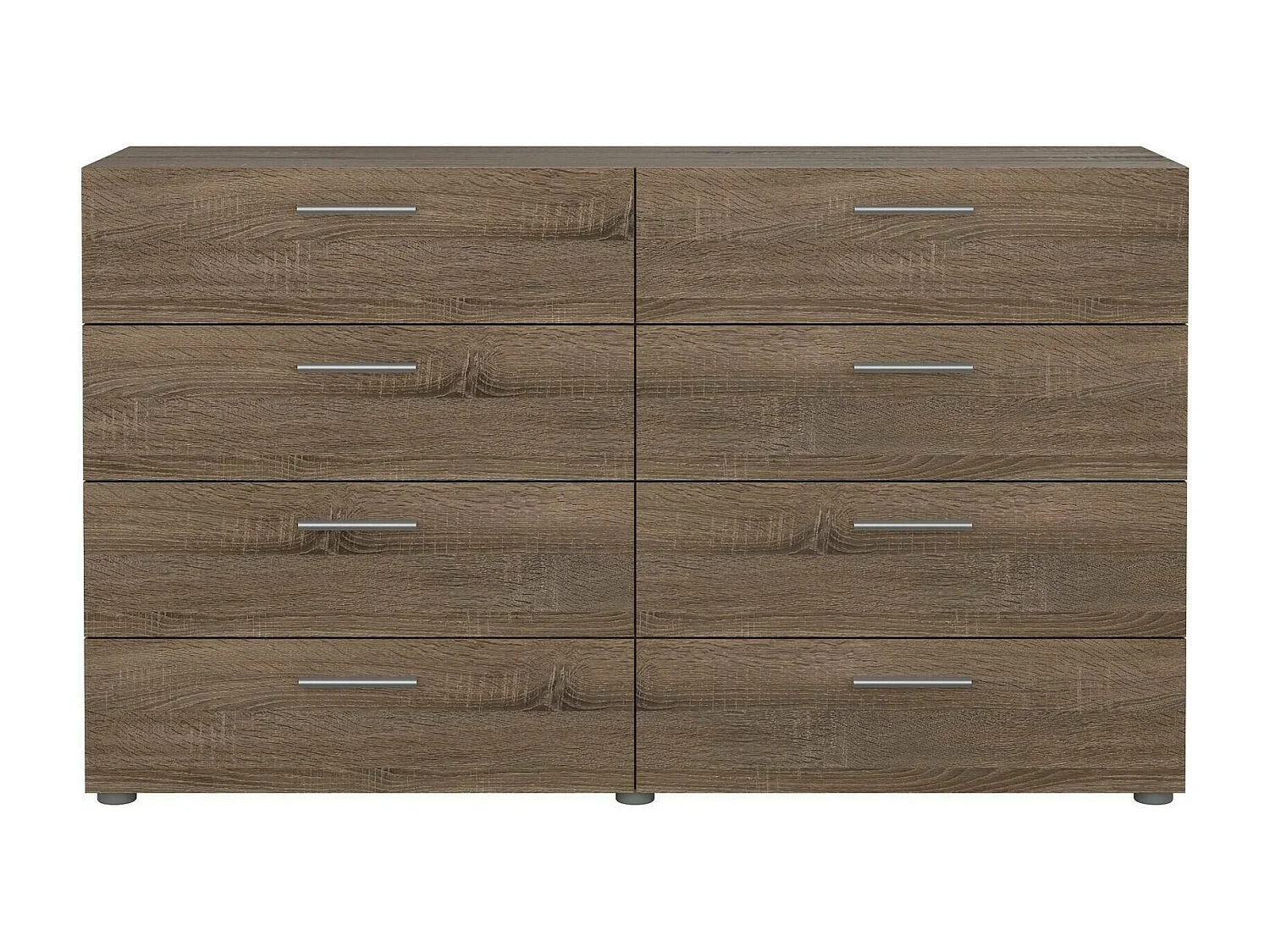 Dsattol dressoir, Woonkamerbuffet, Woonkamerdressoir, Keukenkast, 140x40 h82 cm, Eiken