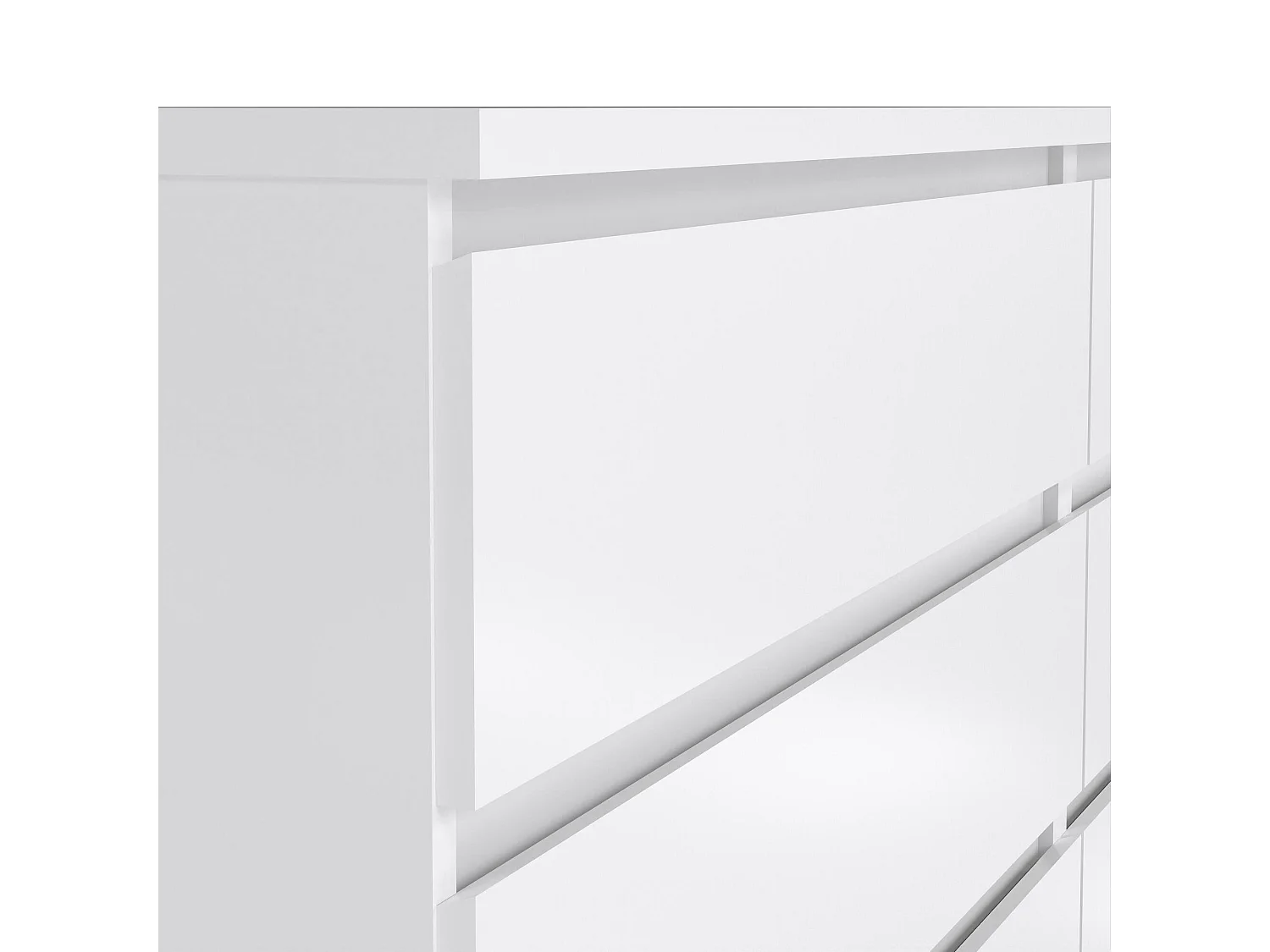 Buffet Dsanog, Buffet du salon, Commode de salon, Garde-manger de cuisine, 154x50 h70 cm, Blanc