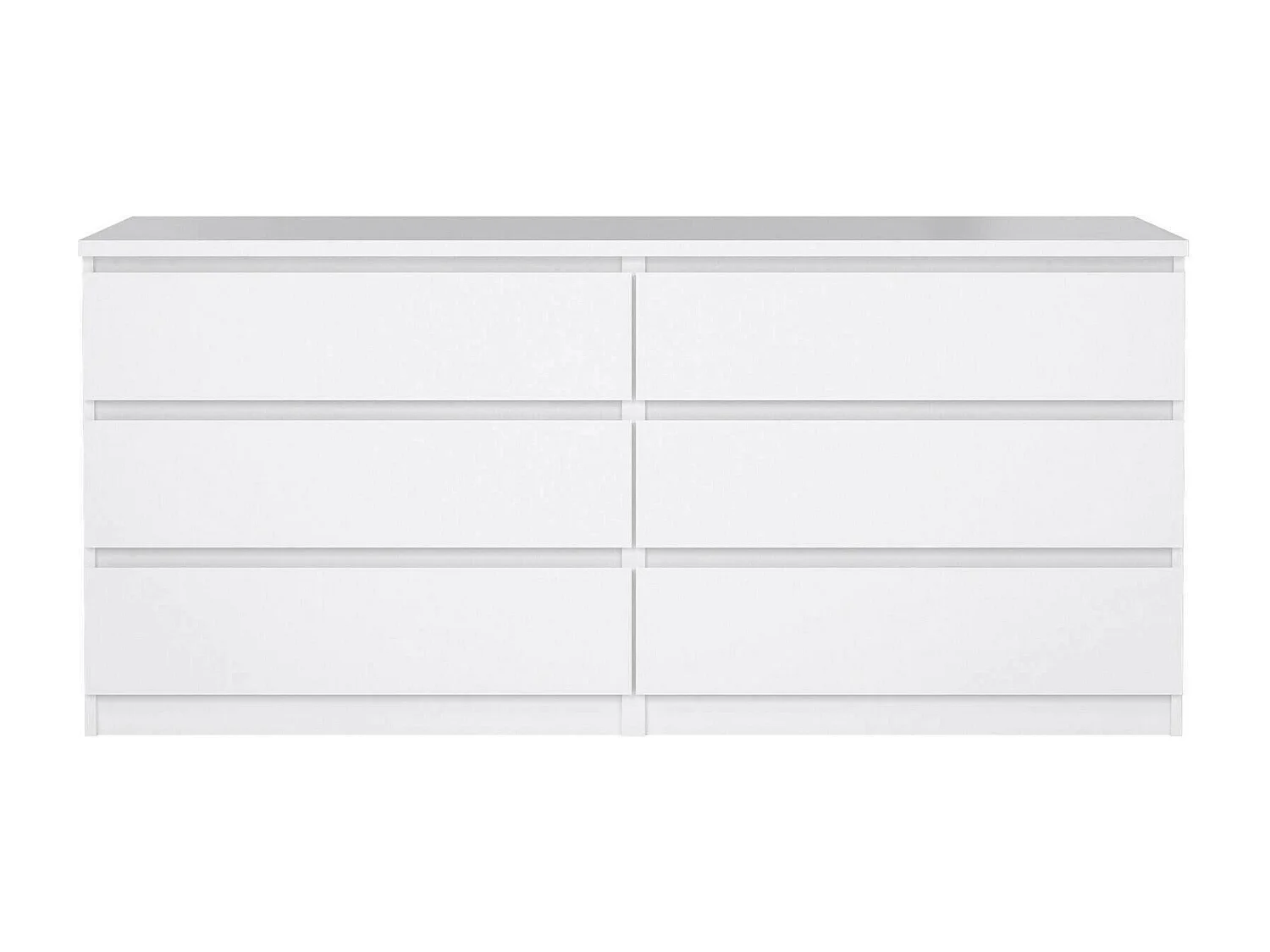 Buffet Dsanog, Buffet du salon, Commode de salon, Garde-manger de cuisine, 154x50 h70 cm, Blanc